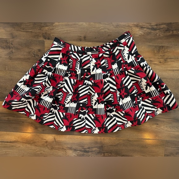 Prince Dresses & Skirts - Vintage Prince Sportswear Abstract Print Skirt Black Red White Size 14
